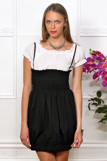 Платье из хлопка - имитация юбки и блузки. Арт.6538
